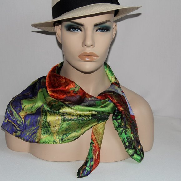 Vincent van Gogh Masterpiece Silk blend Scarf - Picture 1 of 13